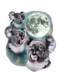 Three Koala Moon Cute Quirky Meme Howling Wildlife Koala T-Shirt