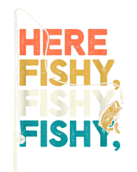 Fishing Funny Saying Vintage Graphic Here Fishy Fisherman T-Shirt