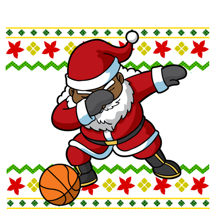 Christmas Black African American Santa Claus Basketball Great Gift T-Shirt