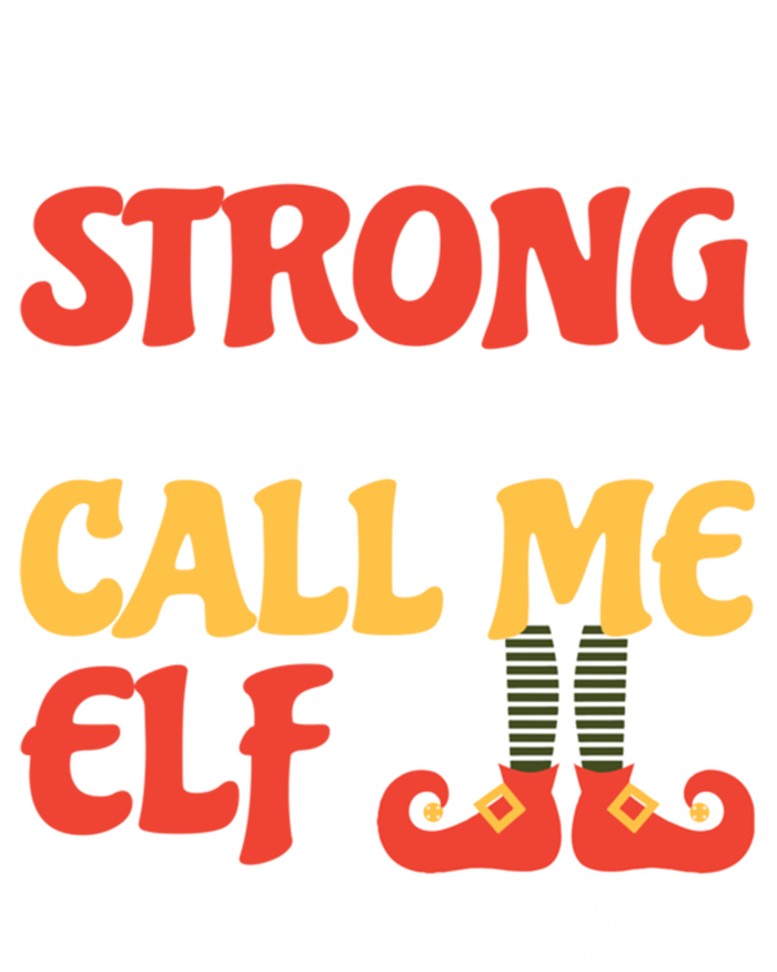 Christmas Call Me Elf One More Time Gift Striped Beanie with Solid Band