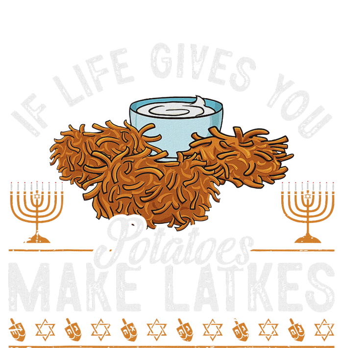 Hanukkah If Life Gives You Potatoes Make Latkes Chanukah Jew Women's V-Neck T-Shirt