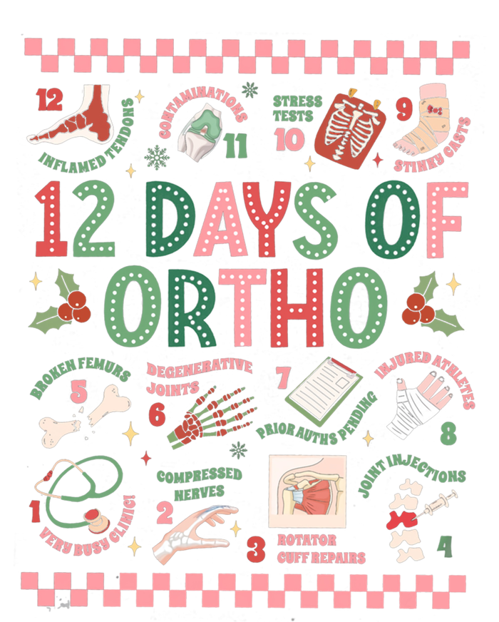 12 Days Of Ortho Christmas Orthopedic Team Winter Holiday Funny Gift Premium Hoodie