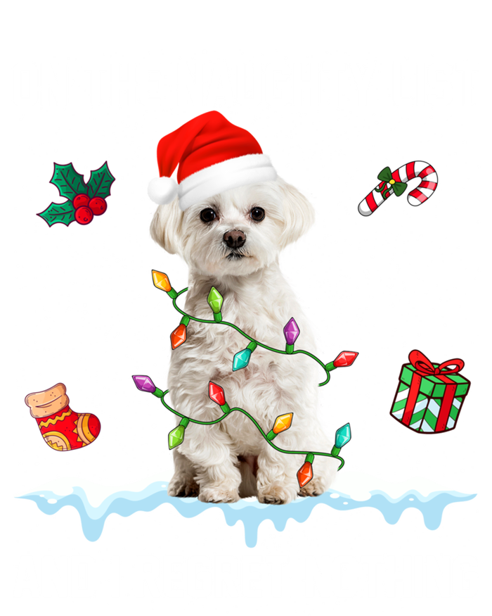 Christmas Maltese Dog Naughty List And I Regret Nothing Xmas Great Gift Full-Length Apron With Pockets