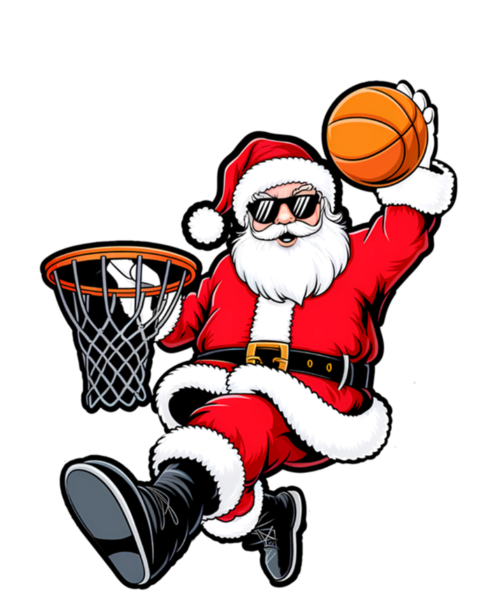 Christmas Santa Claus Dunking A Basketball Xmas Great Gift Tall Hoodie