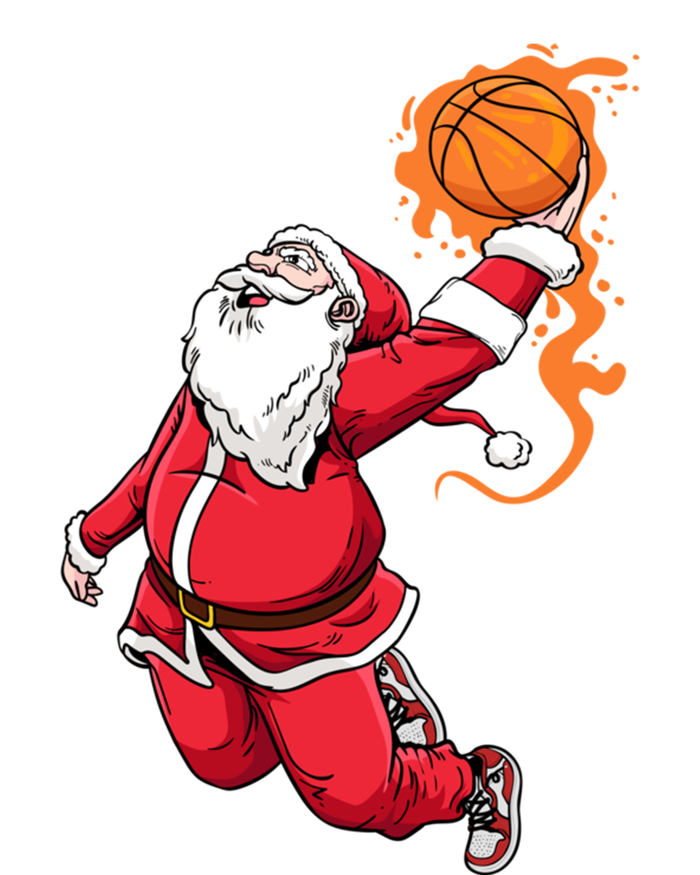 Christmas Santa Claus Dunking Xmas Holiday Basketball Player Gift Toddler Long Sleeve Shirt