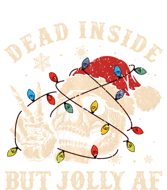 Dead Inside But Jolly Af Funny Skeleton Lights Christmas Gift Sweatshirt