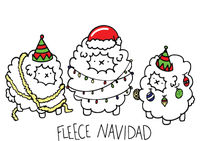 Fleece Navidad Christmas Lights Sheeps T-Shirt