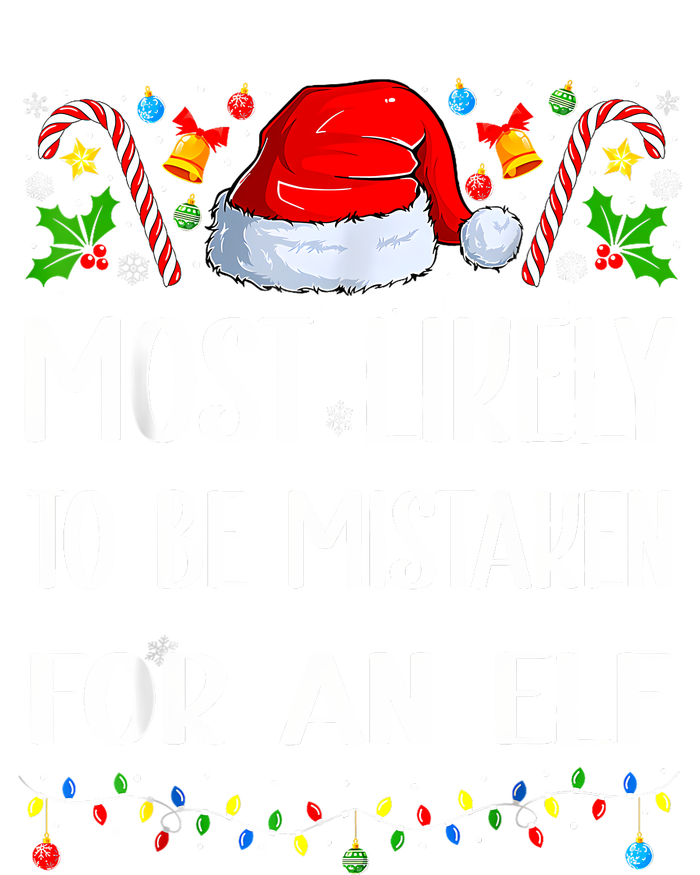 Most Likely To Be Mistaken For An Elf Christmas Pajamas Dry Zone Grid Polo