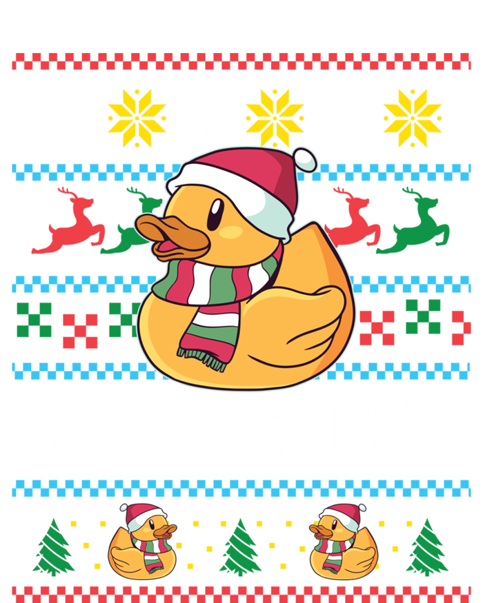 Duck The Halls! Ugly Christmas Jumper Funny Santa Claus Meme Gift Kids T-Shirt