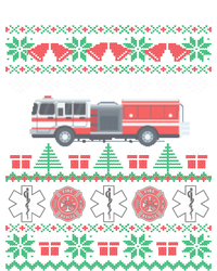 Firefighter Ugly Christmas Fire Truck Fire Novelty Party Gift Sweatshirt