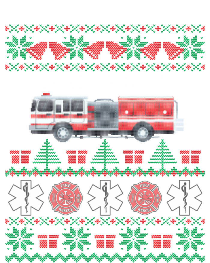 Firefighter Ugly Christmas Fire Truck Fire Novelty Party Gift Sweatshirt