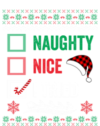 Funny Christmas Nice Naughty I Tried Ugly Red Plaid Gift Kids Sweatshirt