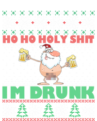 Ho Ho Holy Shit IM Drunk Naked Santa Claus Ugly Christmas Gift Tall Sweatshirt