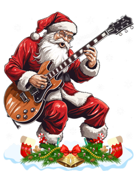 Music Guitar Player Guitarist Santa Playing Guitar Christma Meaningful Gift Kids Long Sleeve Shirt