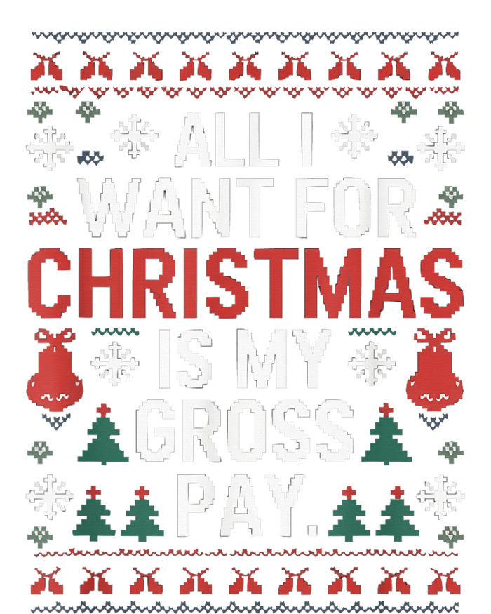 All I Want For Christmas Is My Gross Pay Funny Joke Softstyle Adult Sport Polo