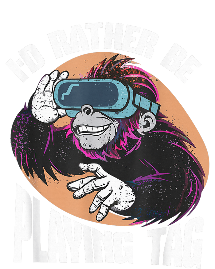 Bruh ID Rather Be Playing Tag Monkey Video Game Gorilla T-Shirt