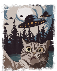 Cat Selfie With Ufo Alien Funny Cat Graphic Long Sleeve Pajama Set