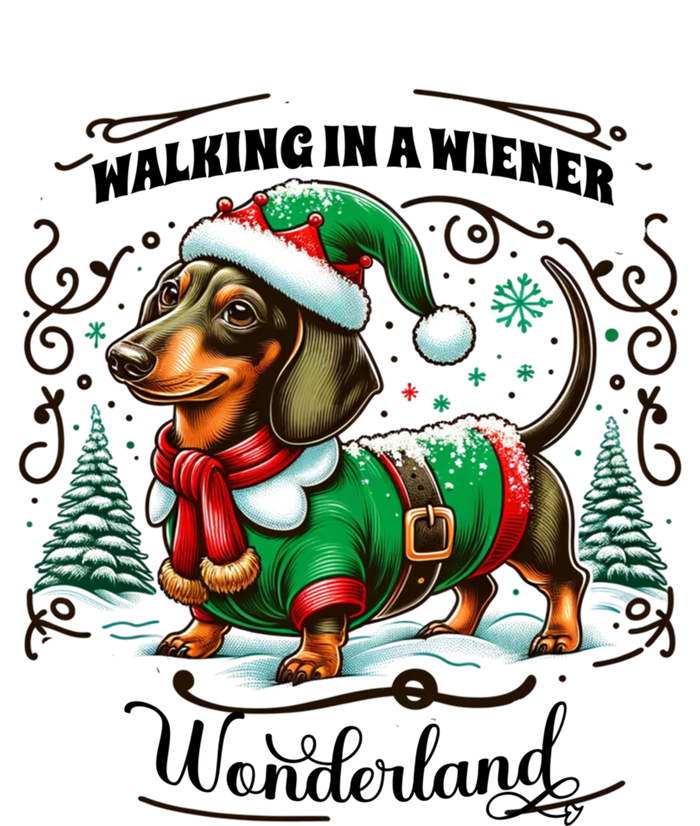 Dachshund Christmas Walking In A Wiener Wonderland Cute Dog Meaningful Gift T-Shirt