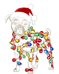 Funny Santa Pitbull Retriever Christmas Lights Dog Lover Cool Gift Short Acrylic Beanie