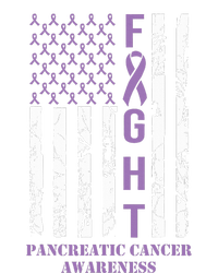 Fight Flag Purple Ribbon Support Pancreatic Cancer Awareness T-Shirt