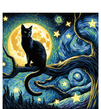 Cat Starry Night Cat Van Gogh Cat Art Funny Cat T-Shirt