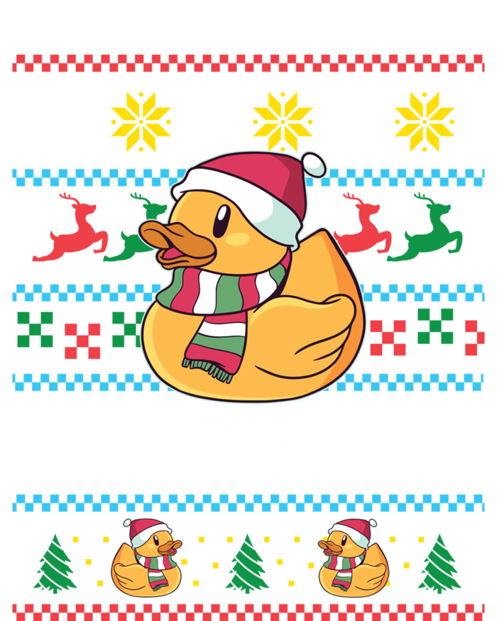 Duck The Halls! Ugly Christmas Jumper Funny Santa Claus Meme Funny Gift T-Shirt