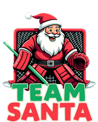 Funny Christmas Team Santa Ice Hockey Goalie Goaltender Xmas Gift V-Neck T-Shirt