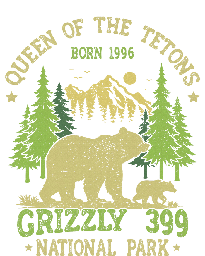 Bear Lovers Queen Of The Tetons Grizzly 399 National Park Women's T-Shirt