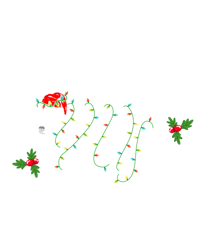 Beary Christmas Polar Bear Santa Hat Lights Snowflakes Xmas Gift Poster