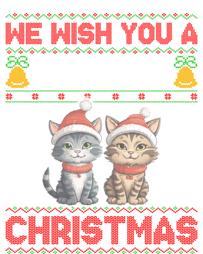 Cat Xmas Ugly We Wish You A Meowy Cat Christmas Gift T-Shirt