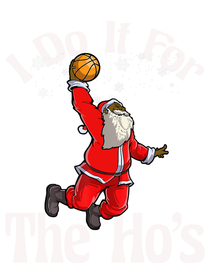 I Do It For The Hos African American Santa Claus Basketball Funny Gift 16 in Basic Backpack