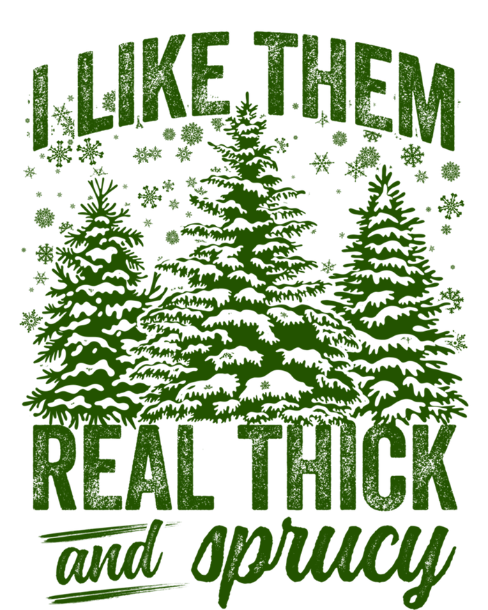 I Like Them Real Thick And Sprucey Funny Christmas Tree Gift Mesh Reversible Basketball Jersey Tank