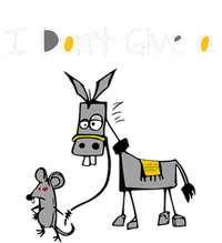 Mouse Walking A Donkey I DonT Give Rats Ass Mouse Tall Long Sleeve T-Shirt