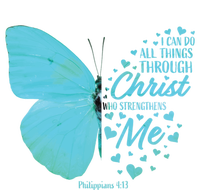 Butterfly Religious Philippians 4:13 Christian Funny Gift Cute Gift T-Shirt