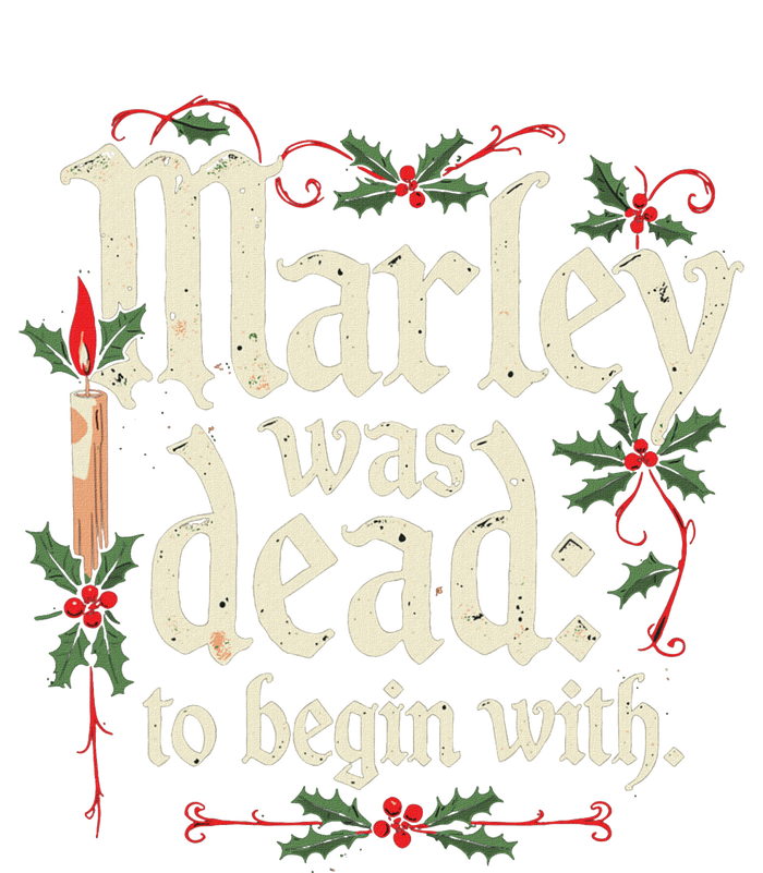 Marley Was Dead To Begin With Funny Novelty Christmas Women's Crop Top Tee