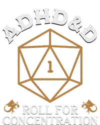 Vintage Adhd&D Roll For Concentration Dnd Women's Racerback Cropped Tank