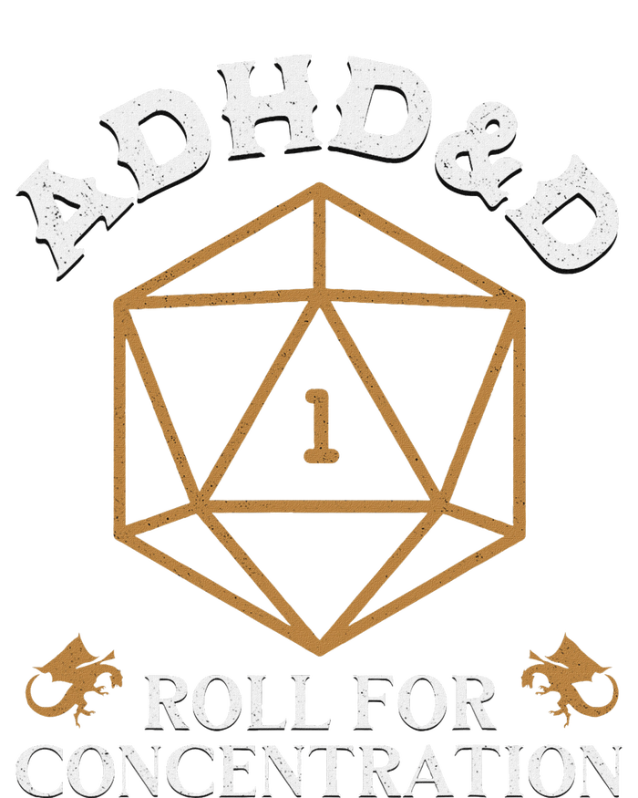 Vintage Adhd&D Roll For Concentration Dnd Women's Racerback Cropped Tank