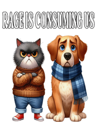 Cat & Dog Silly Staring Rage Is Consuming Us T-Shirt