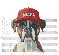 Boxer Dog Wearing Maga Hat American Flag Dogs For Trump Womens CVC Long Sleeve Shirt