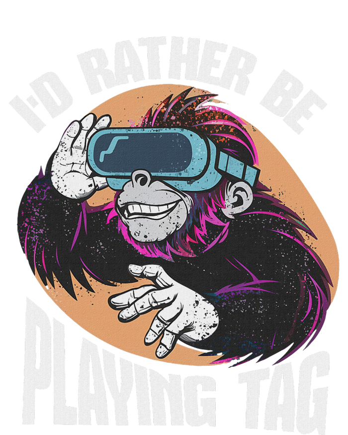 Bruh ID Rather Be Playing Tag Monkey Video Game Gorilla Womens CVC Long Sleeve Shirt