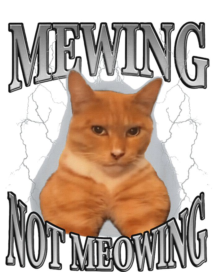 Cat Funny Meme Mewing Not Meowing Ladies Long Sleeve Shirt