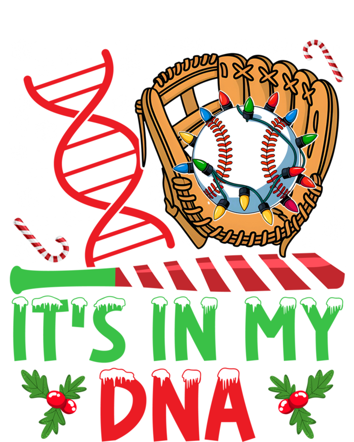 It’S In My Dna Baseball Christmas Lights Snowflakes Great Gift Tie Dye Hoodie