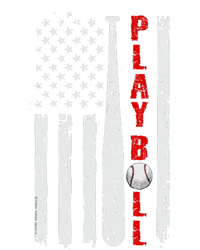 Baseball Usa Flag Ball And Bat Play Ball Softball Baseball T-Shirt