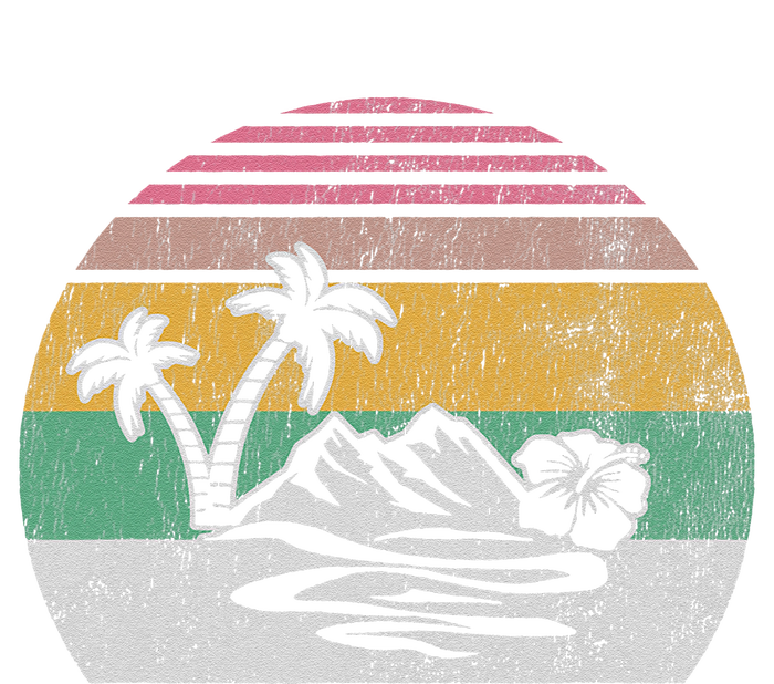 Retro Island Paradise With Palm Trees Hoodie