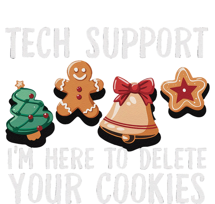 Christmas Tech Support Here To Delete Cookies Xmas Funny Yupoong Adult 5-Panel Trucker Hat