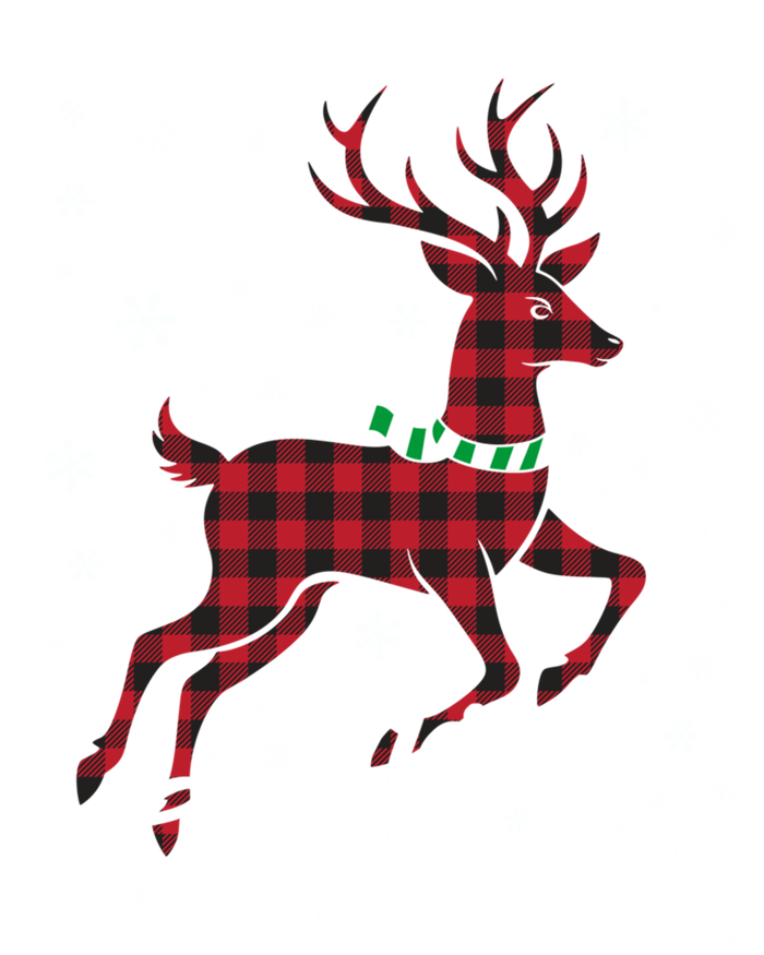 Merry Christmas Buffalo Plaid Reindeer Xmas Family Gift Tie-Dye T-Shirt