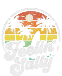 Feeling Salty Island Vacation Surfing Palm Retro Beach T-Shirt