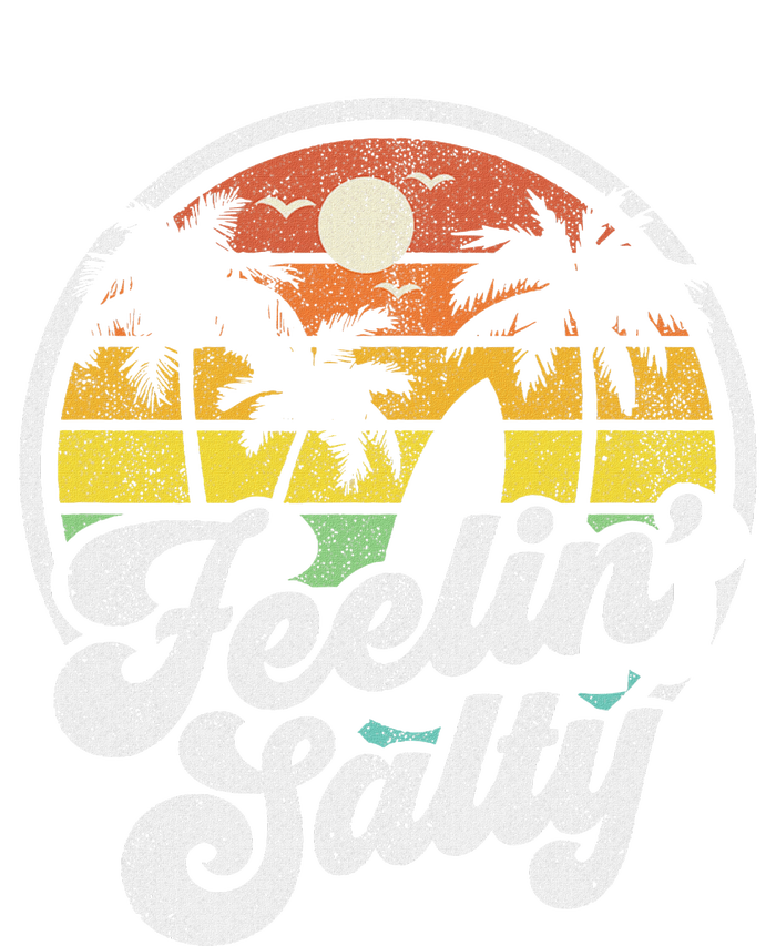 Feeling Salty Island Vacation Surfing Palm Retro Beach T-Shirt