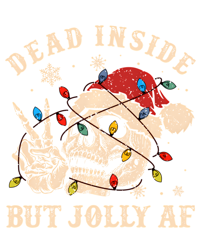 Dead Inside But Jolly Af Funny Skeleton Lights Christmas Sweatshirt Sweatshirt