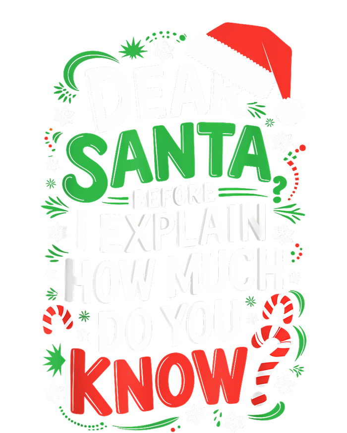 Dear Santa Before I Explain How Much Do You Know Xmas Long Sleeve Shirt